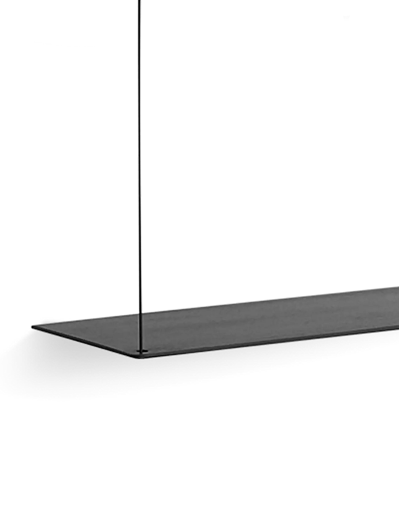 WOUD - Stedge add-on shelf - regale und verwahrung - black painted oak - 0