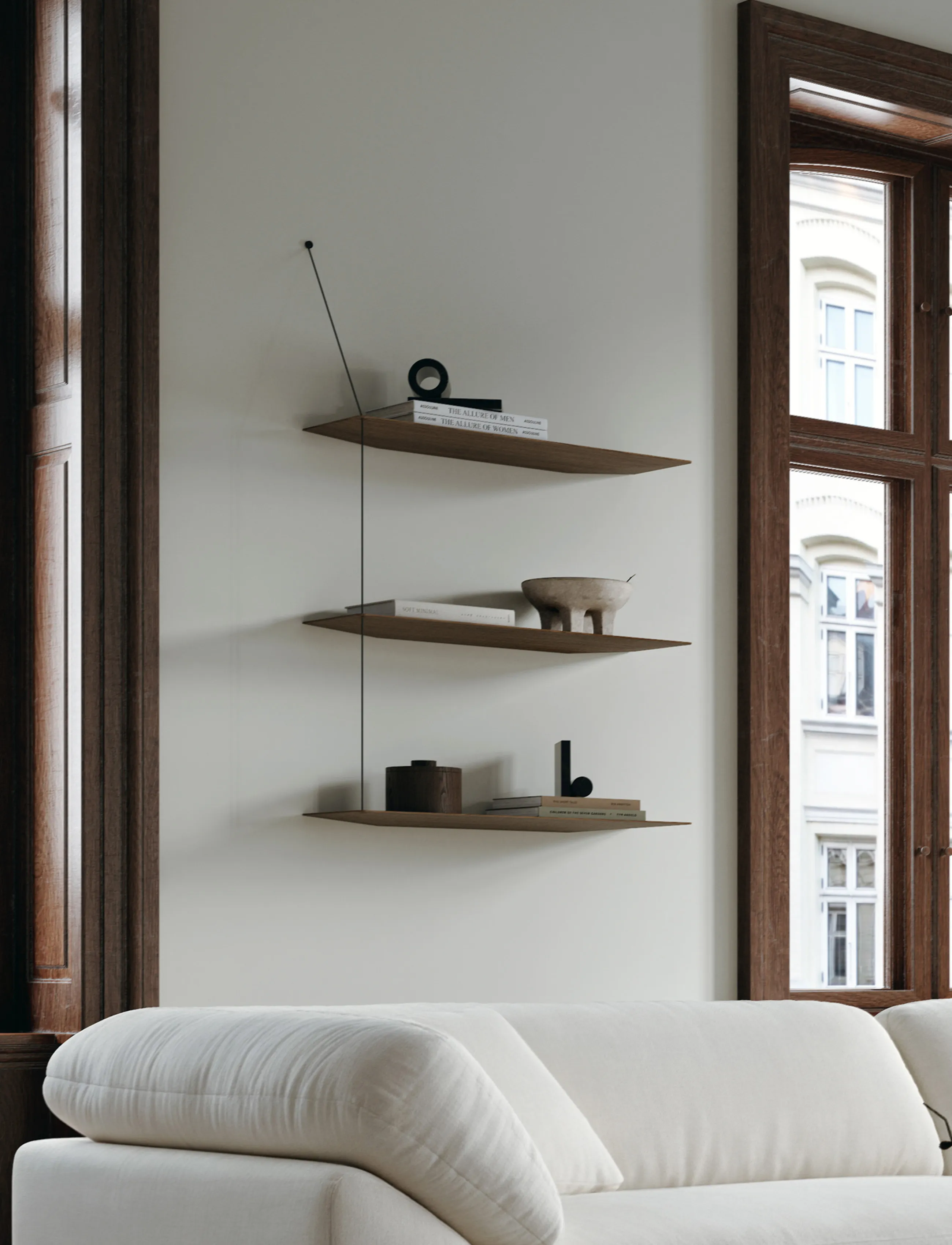 WOUD Stedge Add-On Shelf (60 Cm), 60 cm, Furniture, Braun - Shelves, Homeware