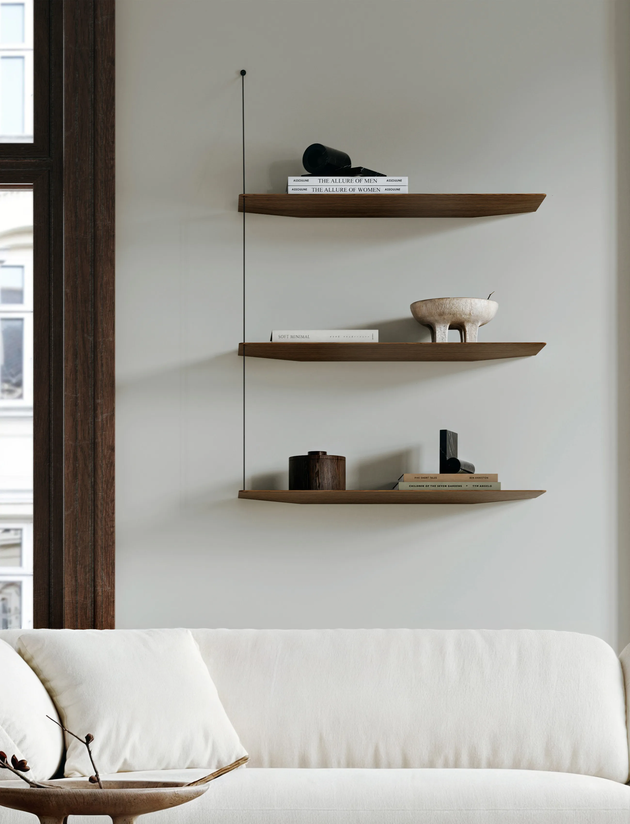 WOUD - Stedge add-on shelf - hoiustamine ja riiulid - smoked oak - 4