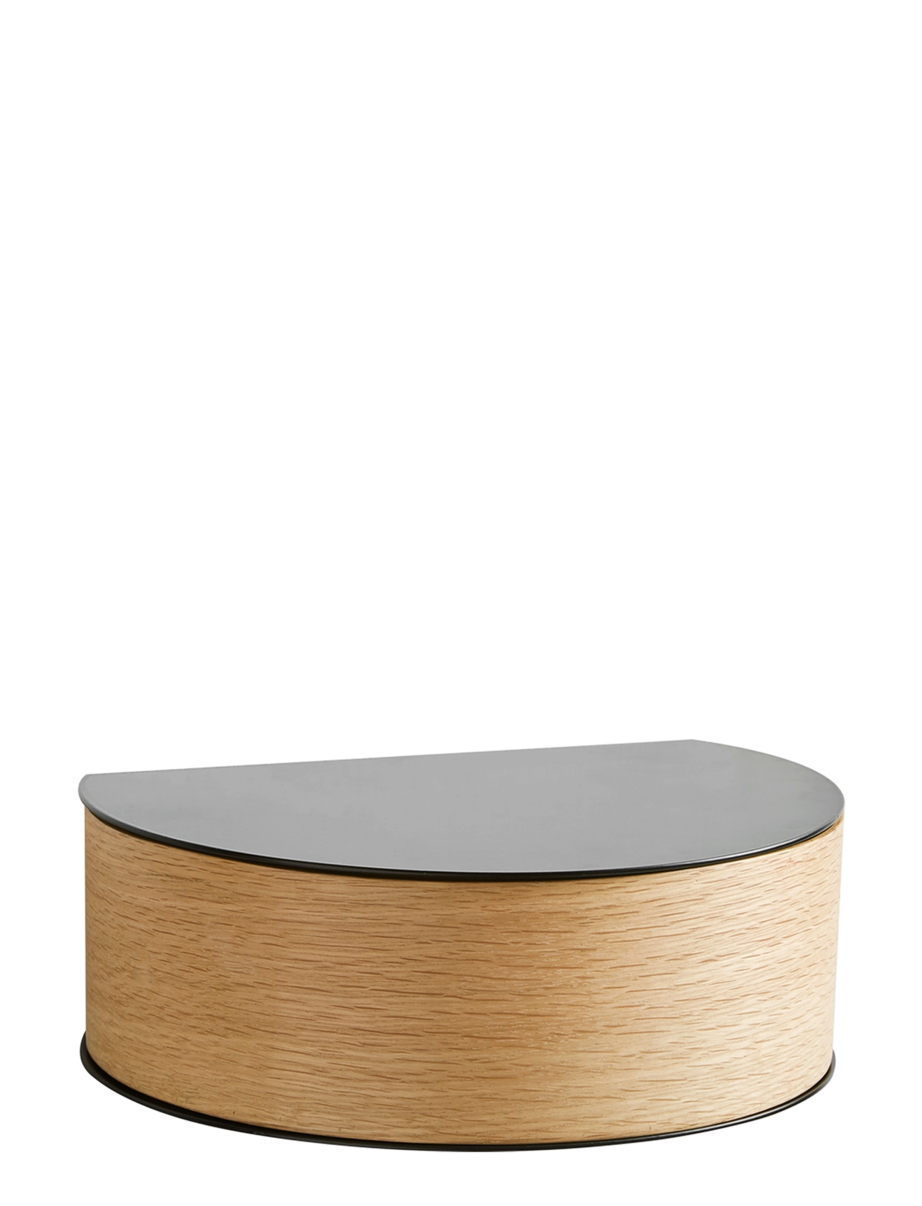 WOUD Wallie wall drawer - WOUD - BLACK PAINTED METAL WITH BENDED OAK VENEER DRAWER / multi