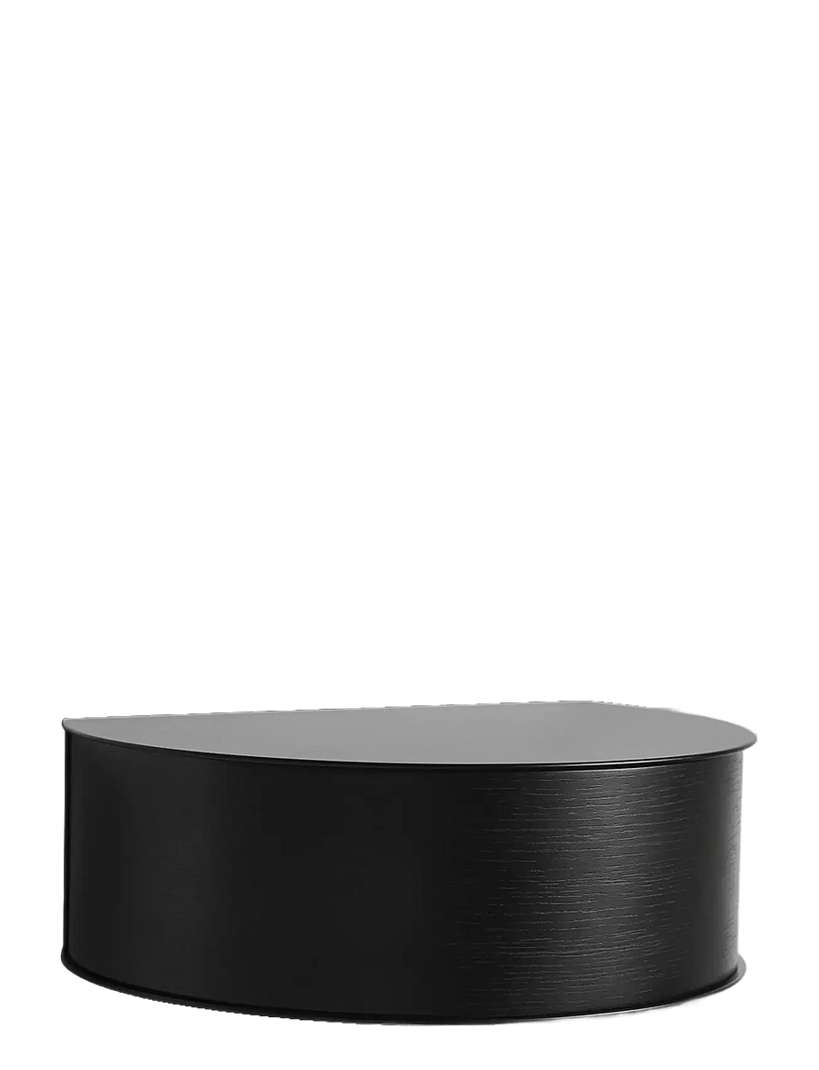 WOUD - Wallie wall drawer - regale und verwahrung - black painted metal with bended black painted oak veneer drawer - 1