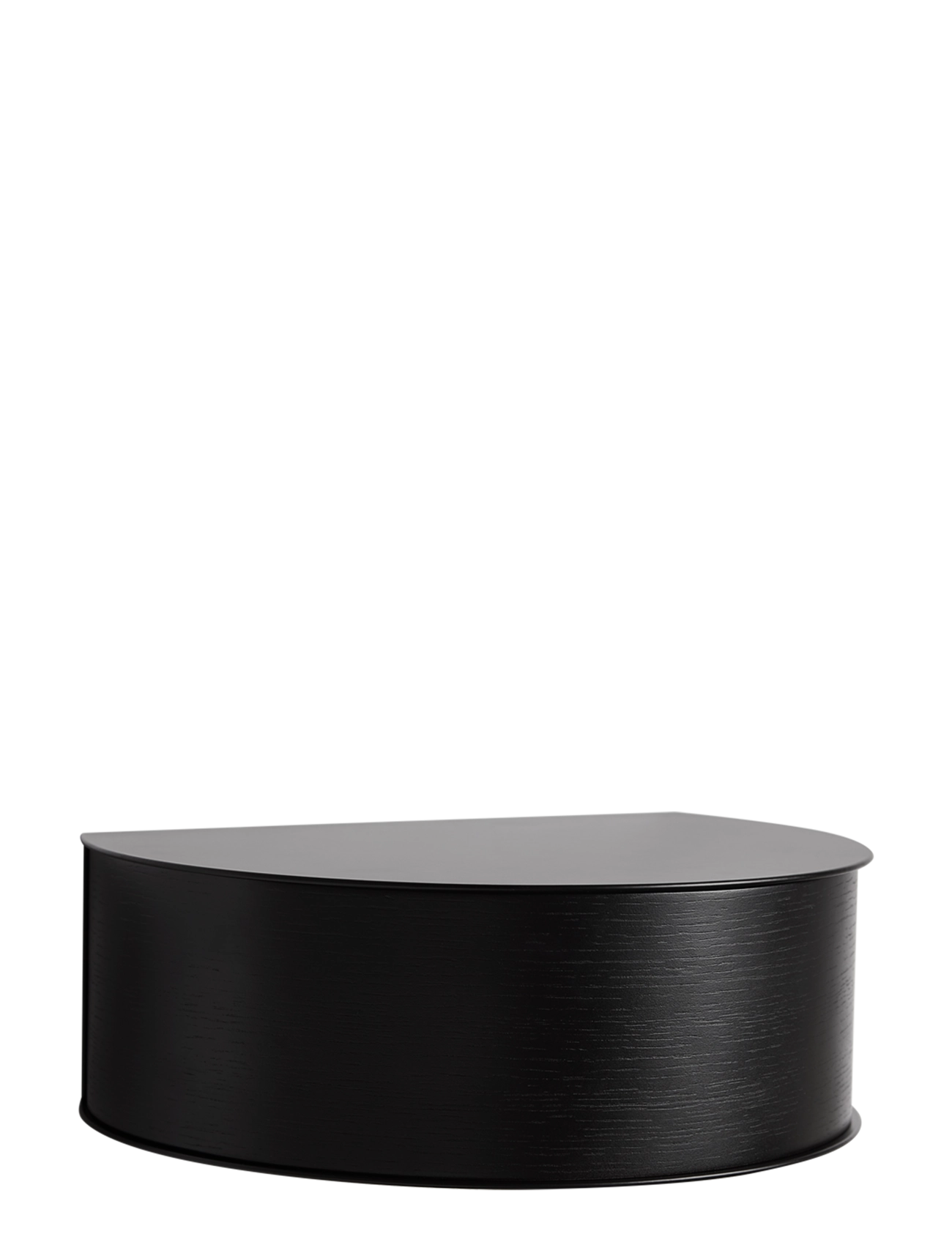 WOUD Wallie wall drawer - WOUD - BLACK PAINTED METAL WITH BENDED BLACK PAINTED OAK VENEER DRAWER / black
