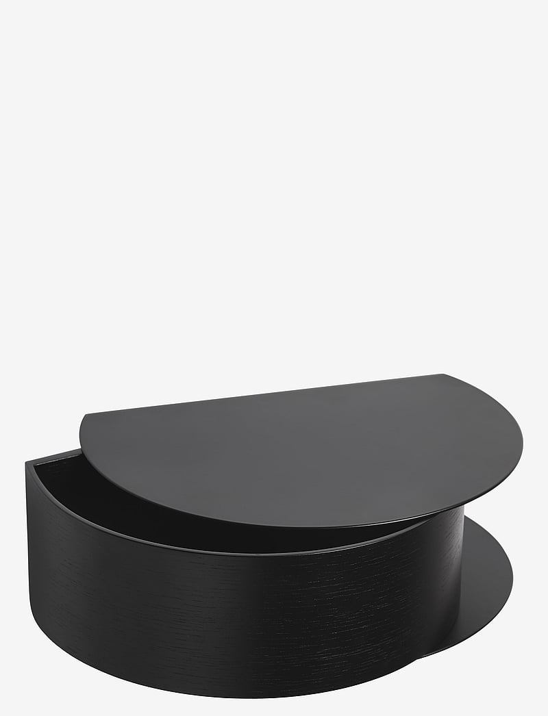 WOUD - Wallie wall drawer - hoiustamine ja riiulid - black painted metal with bended black painted oak veneer drawer - 2