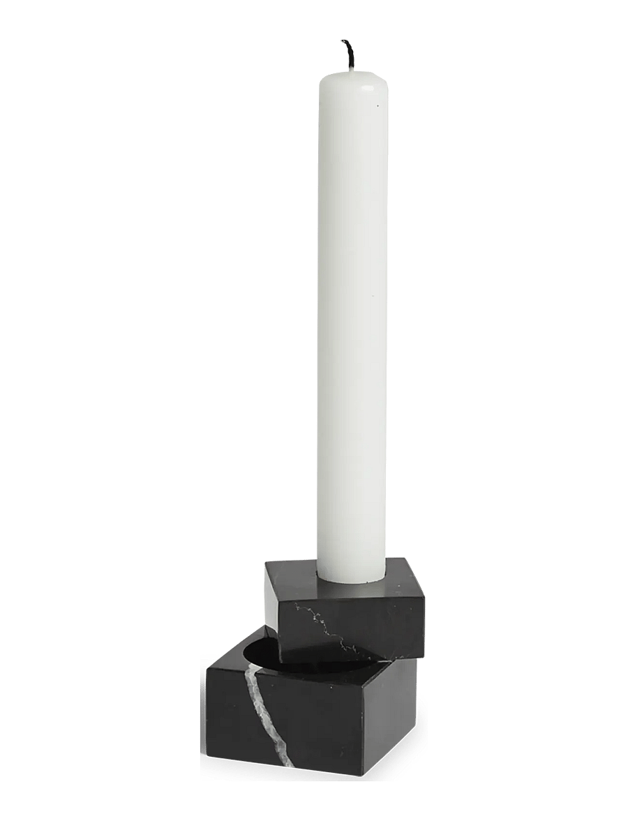 WOUD - Jeu de dés 1 candle holder - osta hinna alusel - black marble - 1