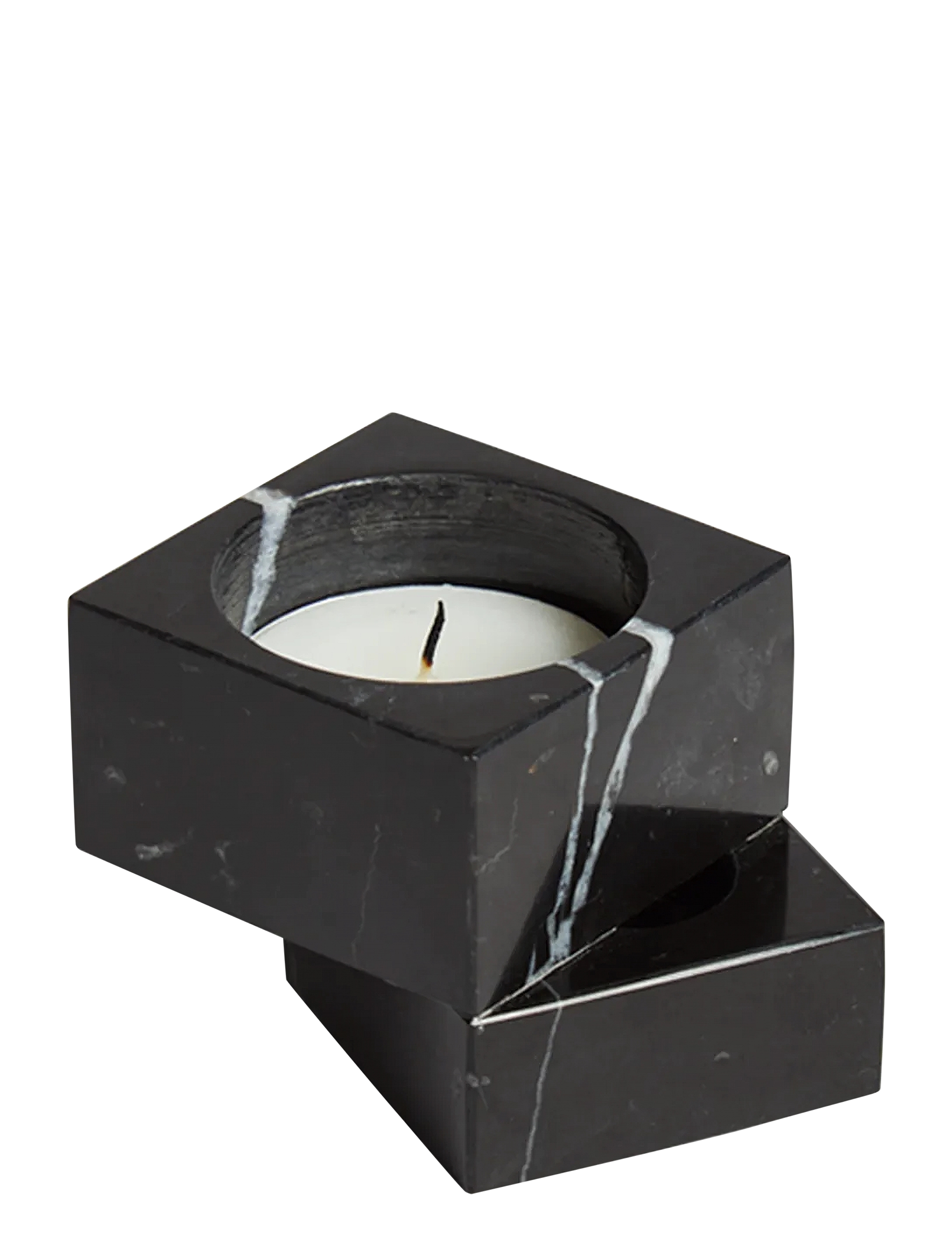 WOUD - Jeu de dés 1 candle holder - nach preis einkaufen - black marble - 2