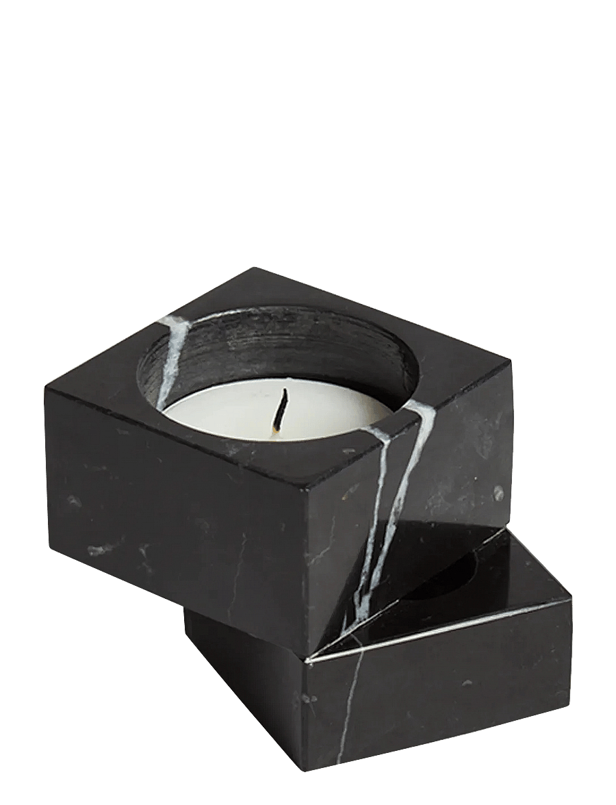 WOUD - Jeu de dés 1 candle holder - osta hinna alusel - black marble - 2