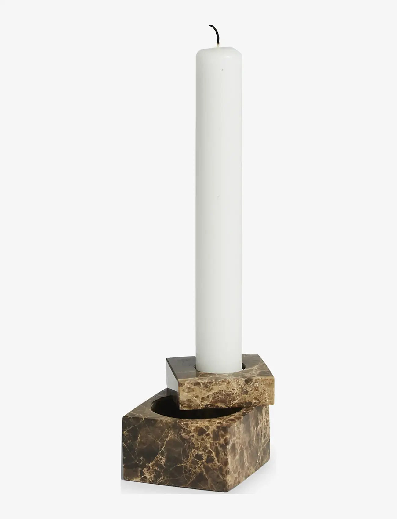 WOUD - Jeu de dés 1 candle holder - osta hinna alusel - brown marble - 0