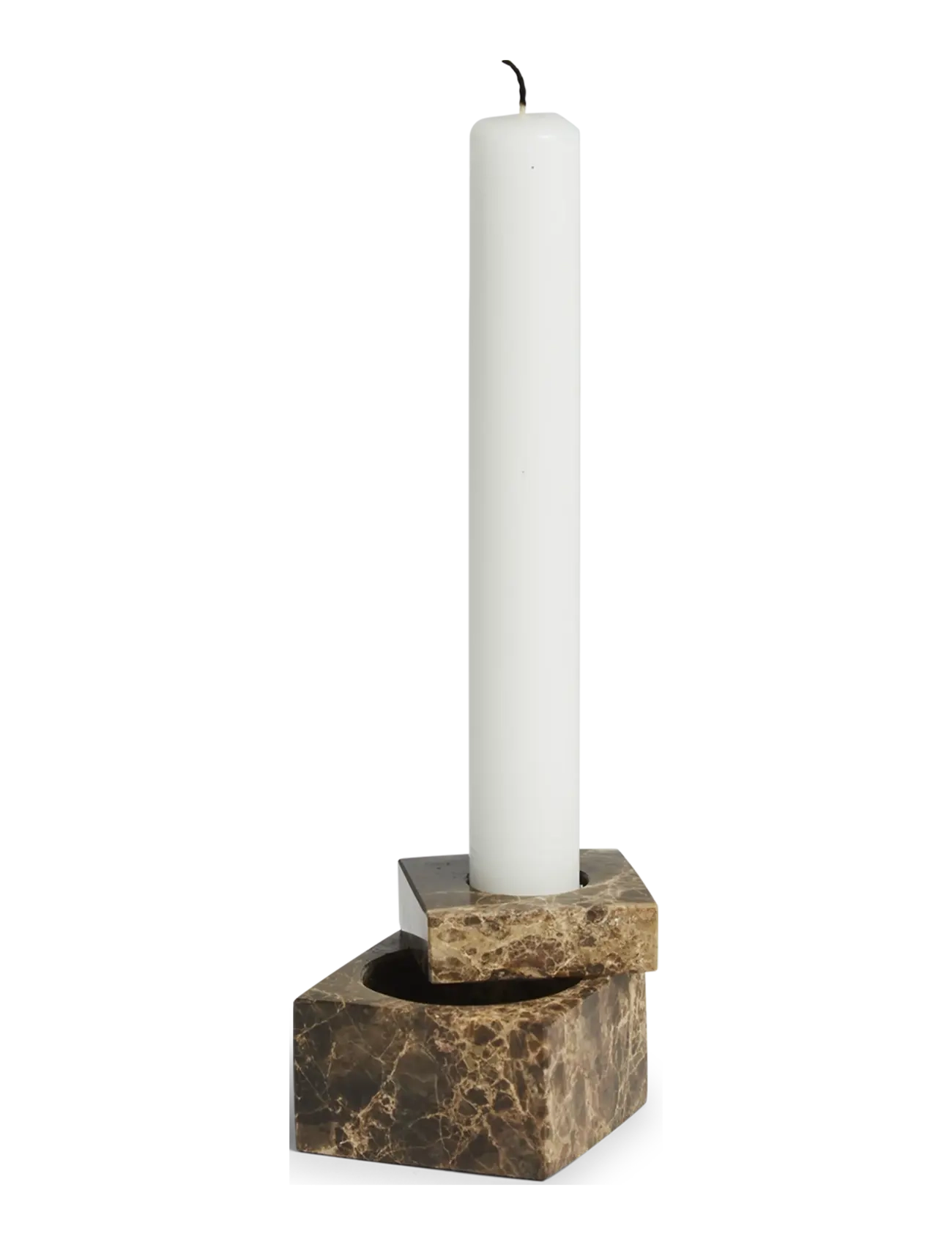 WOUD Jeu de dés 1 candle holder - Einrichtung - BROWN MARBLE / brown