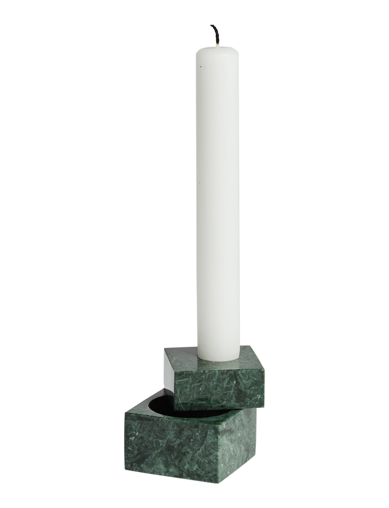 WOUD Jeu de dés 1 candle holder - Christmas gifts - GREEN MARBLE / green