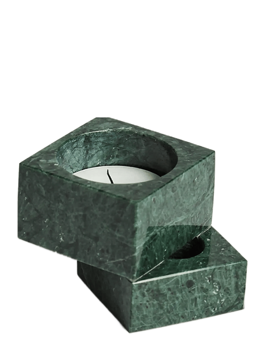 WOUD - Jeu de dés 1 candle holder - osta hinna alusel - green marble - 2