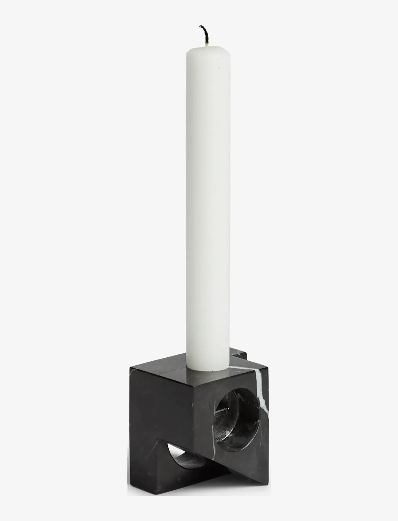WOUD - Jeu de dés 2 candle holder - køb efter pris - black marble - 0