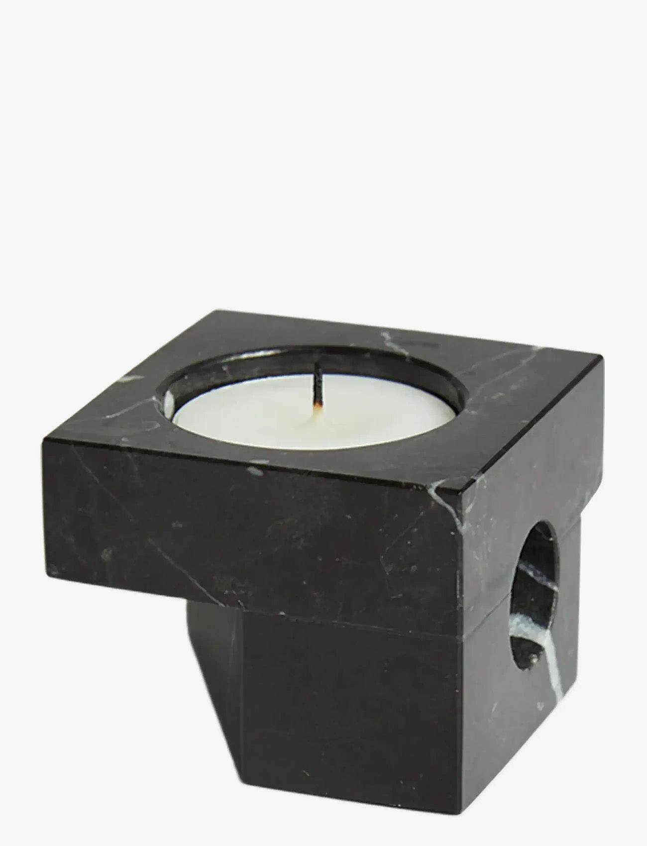 WOUD - Jeu de dés 2 candle holder - køb efter pris - black marble - 1
