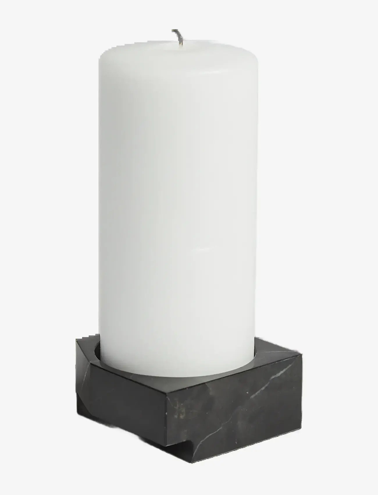 WOUD - Jeu de dés 3 candle holder - teelichthalter - black marble - 0