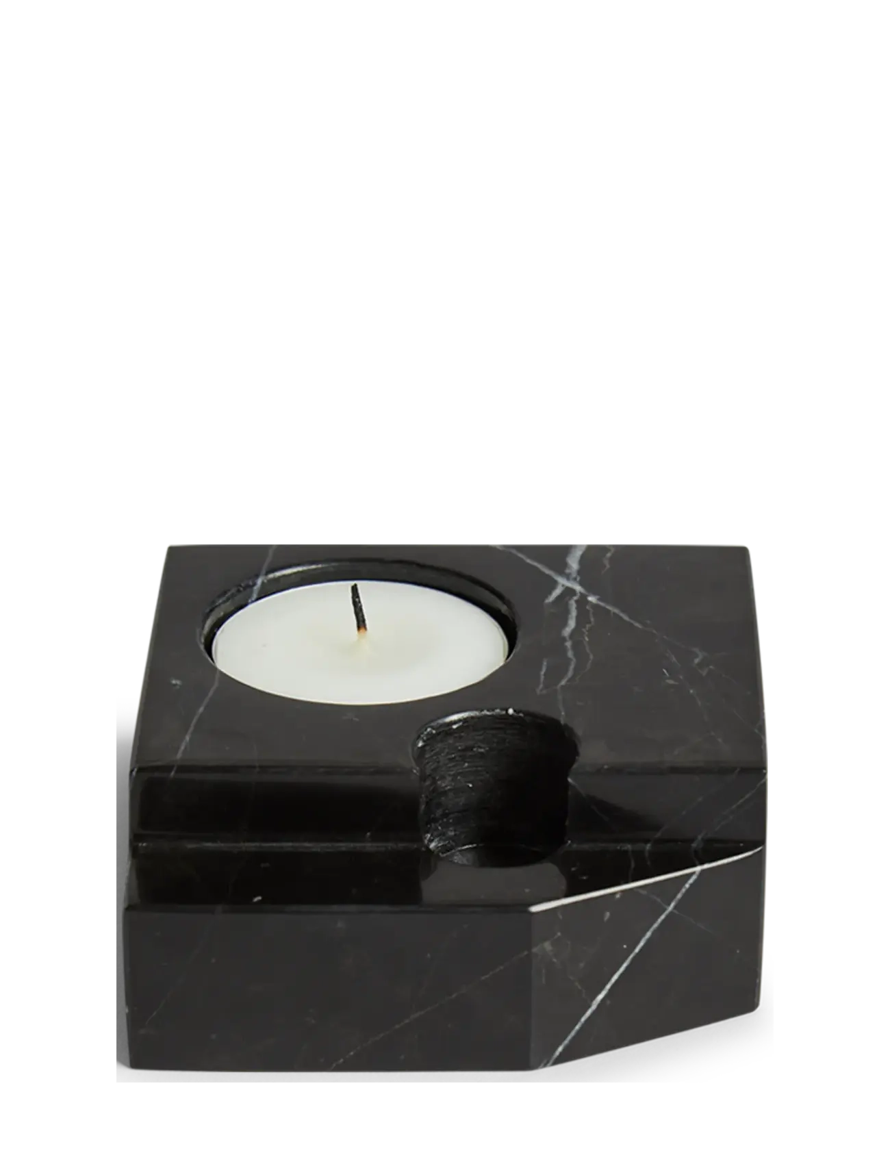 WOUD - Jeu de dés 3 candle holder - teelichthalter - black marble - 2