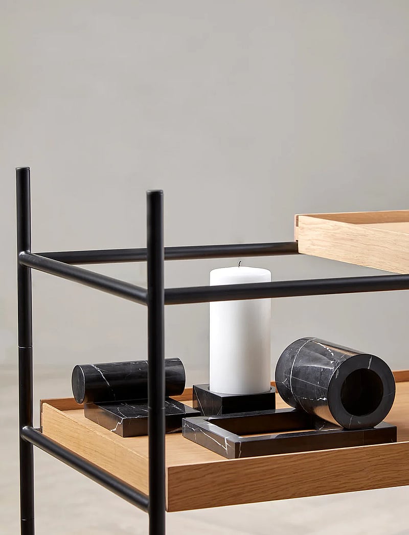 WOUD - Jeu de dés 3 candle holder - teelichthalter - black marble - 4