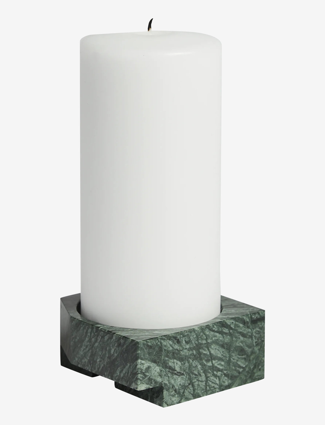 WOUD - Jeu de dés 3 candle holder - teeküünlahoidjad - green marble - 0