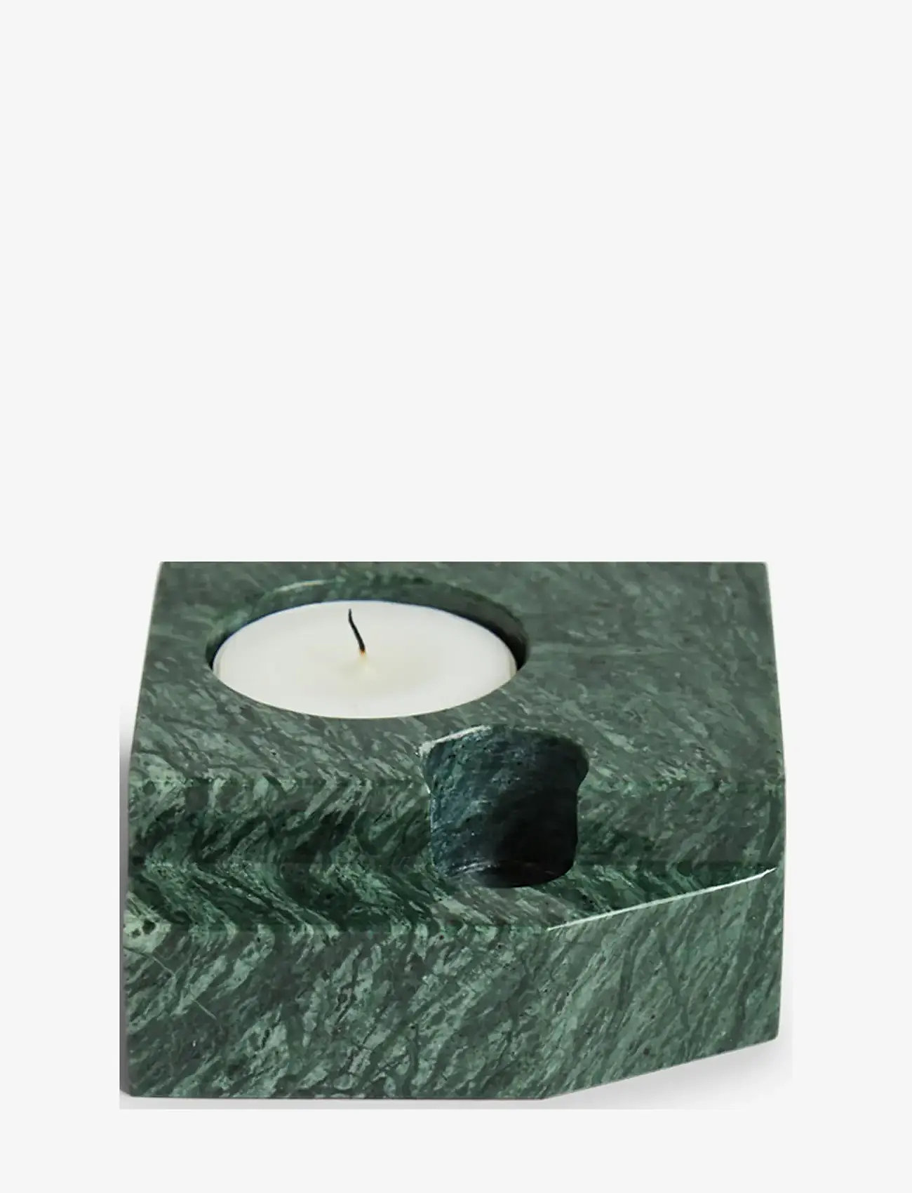 WOUD - Jeu de dés 3 candle holder - teeküünlahoidjad - green marble - 1