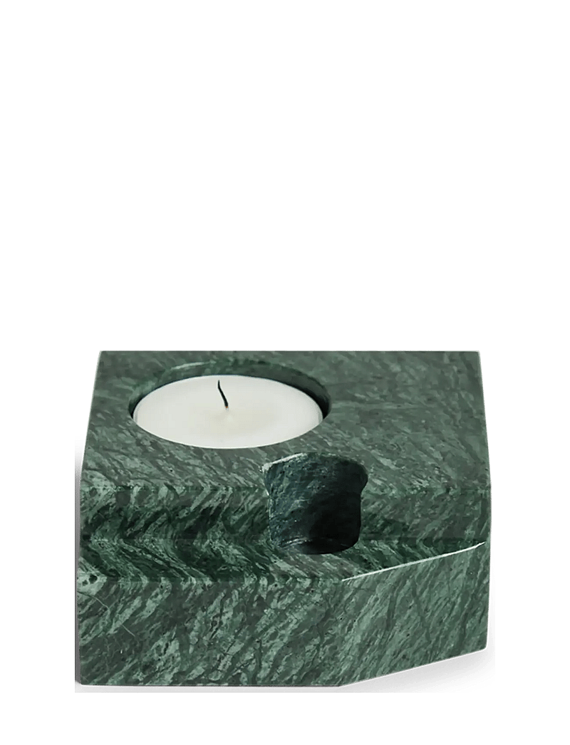 WOUD - Jeu de dés 3 candle holder - teeküünlahoidjad - green marble - 1
