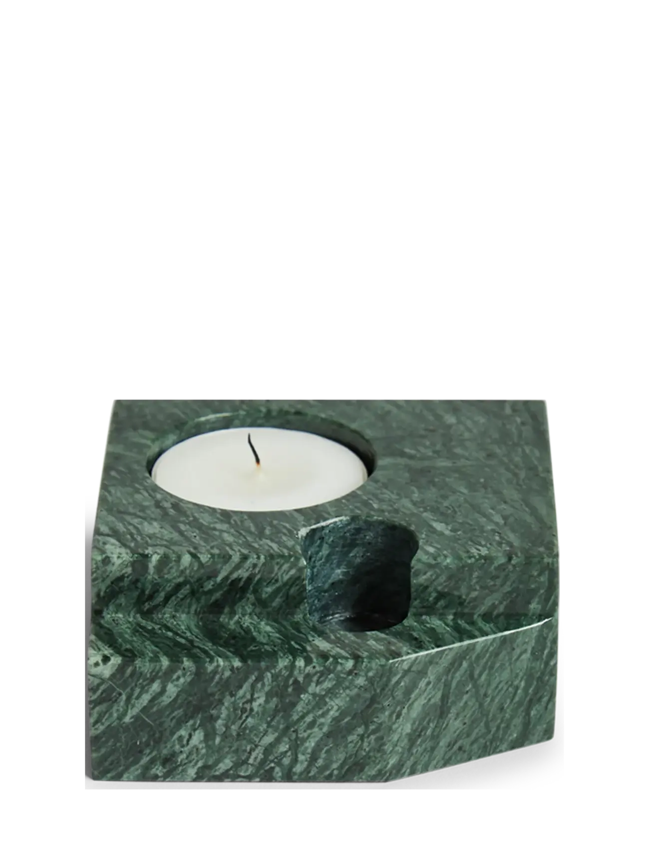 WOUD - Jeu de dés 3 candle holder - teelichthalter - green marble - 2