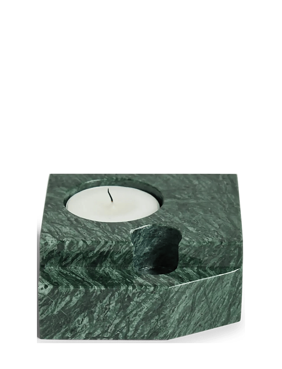 WOUD - Jeu de dés 3 candle holder - teeküünlahoidjad - green marble - 2