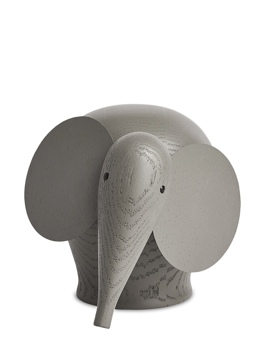 WOUD - Nunu elephant (Medium) - holzfiguren - taupe painted oak - 1