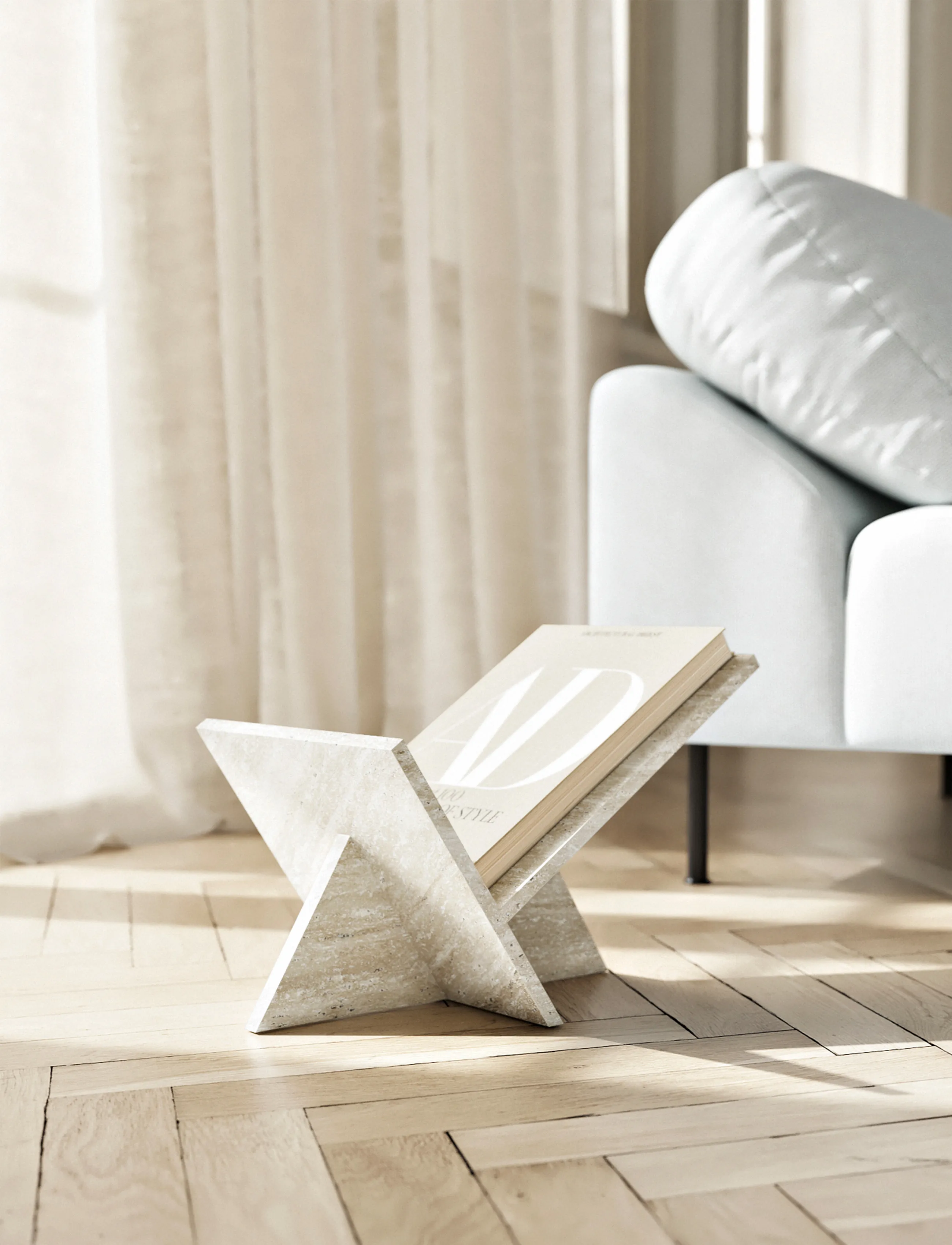 WOUD Mountain Magazine Holder, One Size, Storage, Beige - Homeware