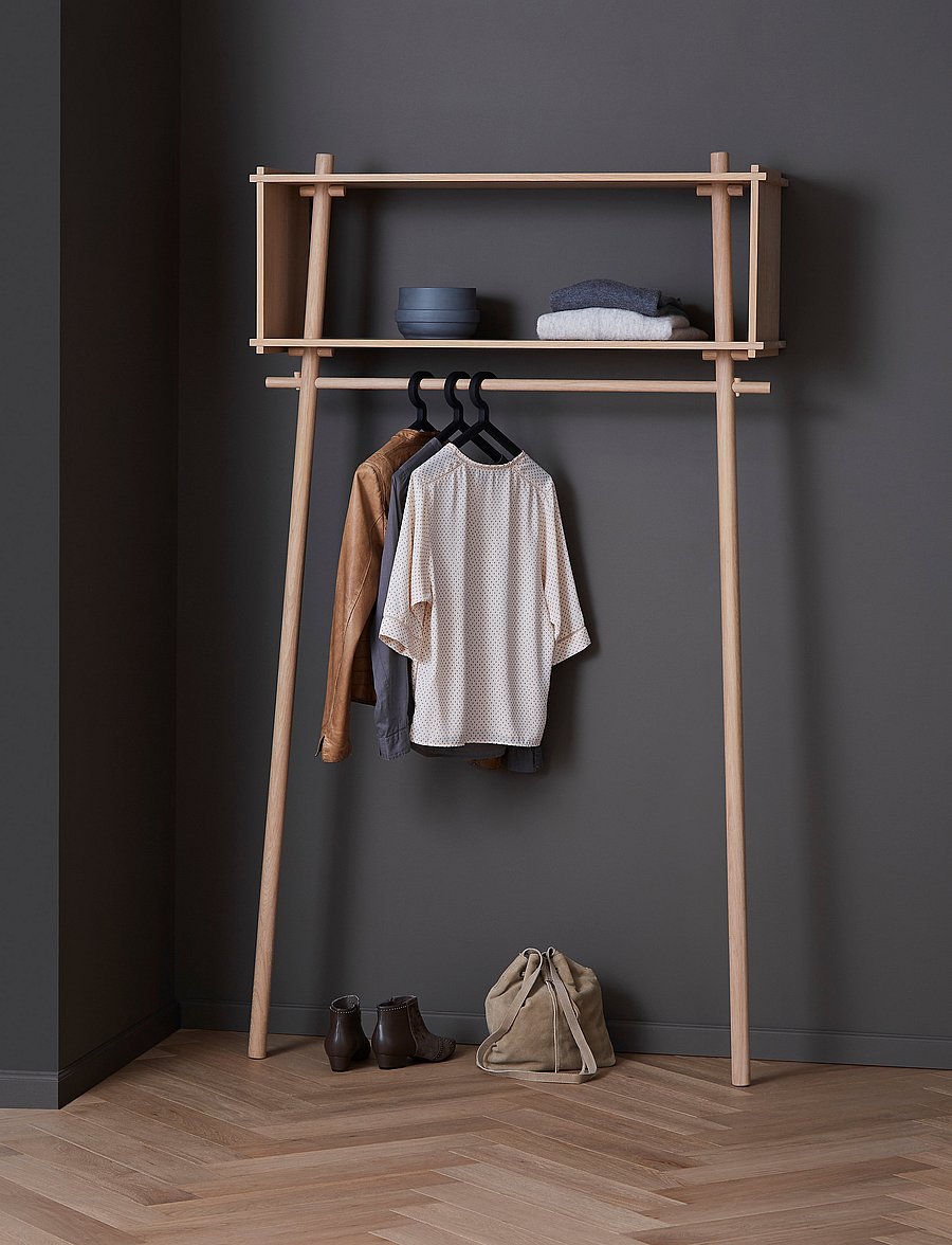 WOUD - Illusion hanger - riidepuud - black - 3