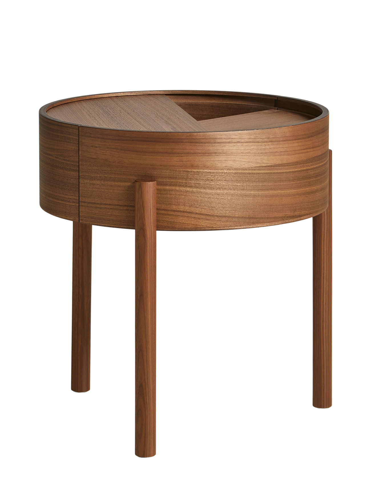 WOUD Arc side table - Sideborde og små borde - MAT LAQUERED WALNUT / brown