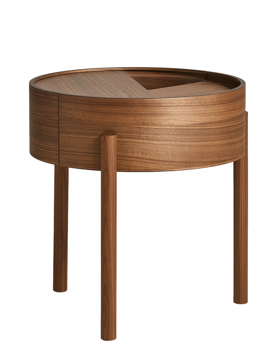 WOUD - Arc side table - beistelltische & kleine tische - mat laquered walnut - 1