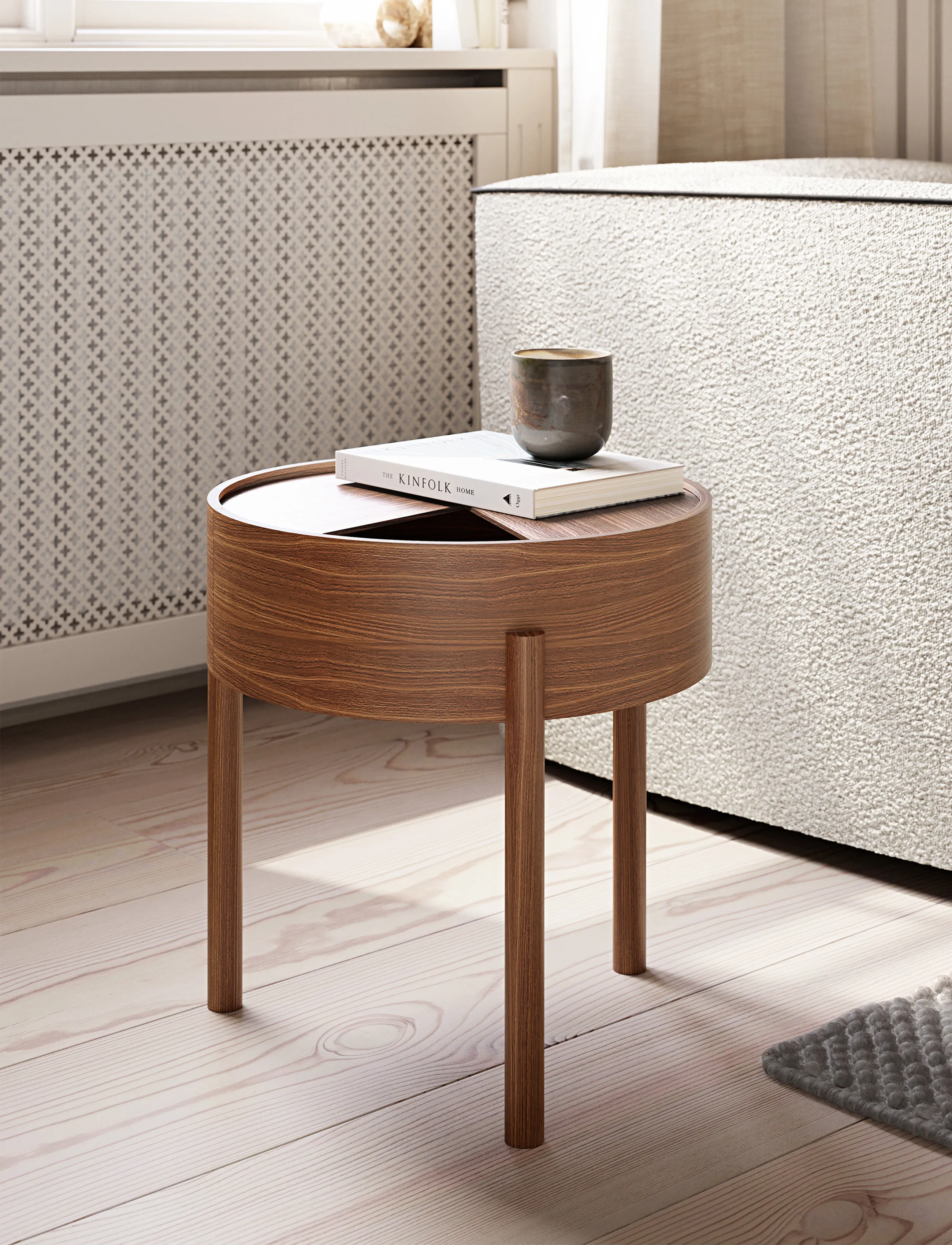 WOUD - Arc side table - sideborde og små borde - mat laquered walnut - 0