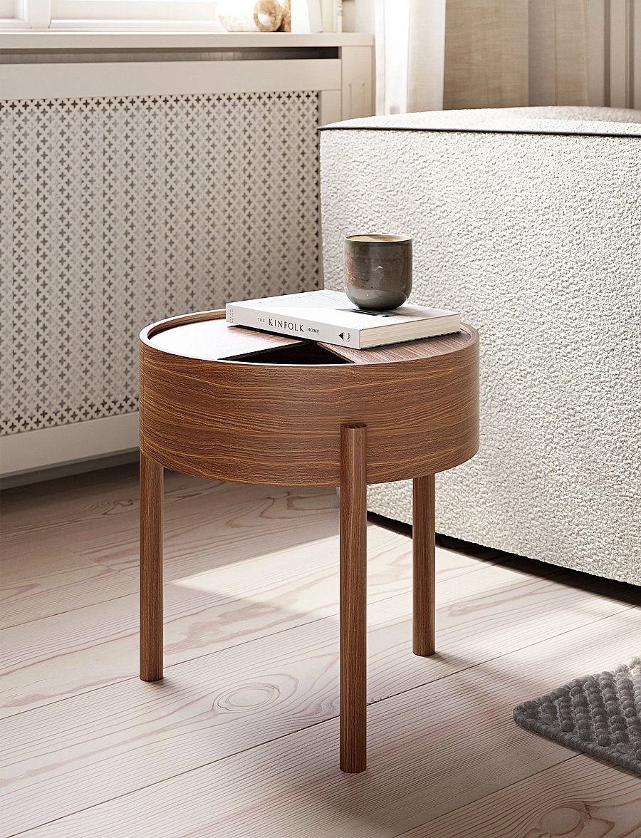 WOUD - Arc side table - beistelltische & kleine tische - mat laquered walnut - 0