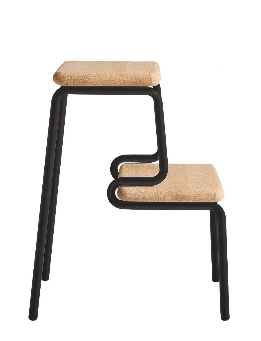 WOUD - Slalom Step Stool - hocker & bänke - white
pigmented lacquered solid oak - 2