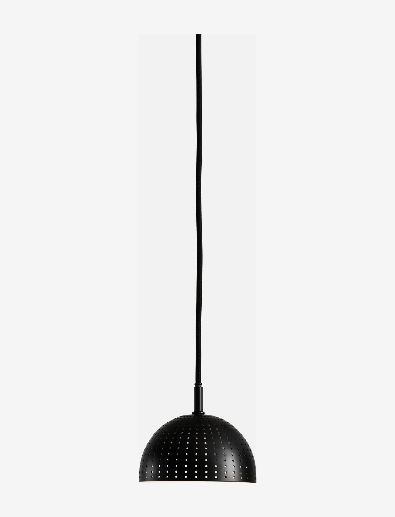 WOUD - Dot pendant (Medium) - pendant lamps - black painted metal and opal glass shade - 1