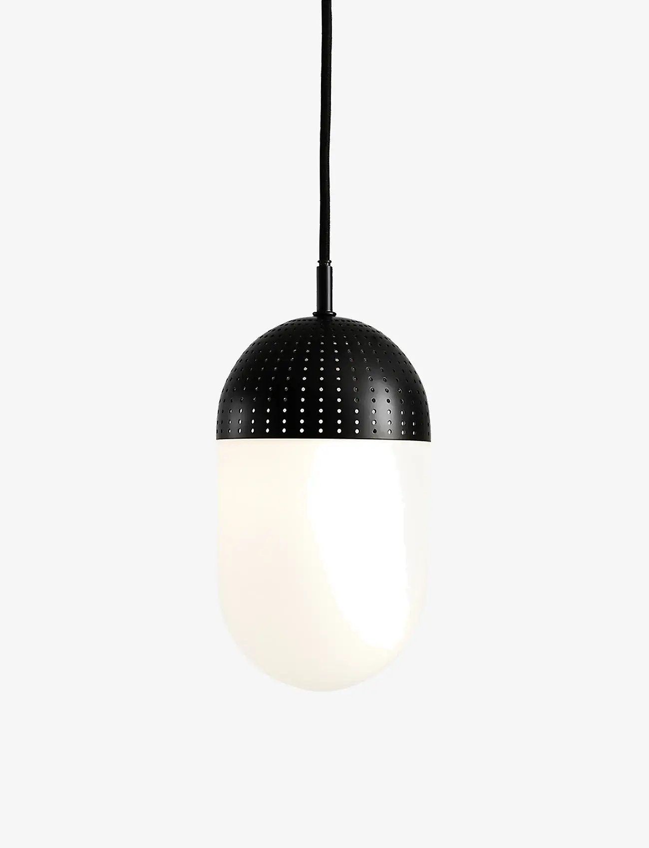 WOUD - Dot pendant (Large) - pendellampor - black painted metal and opal glass - 0
