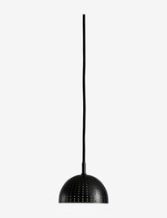 Dot pendant (Large) - BLACK PAINTED METAL AND OPAL GLASS