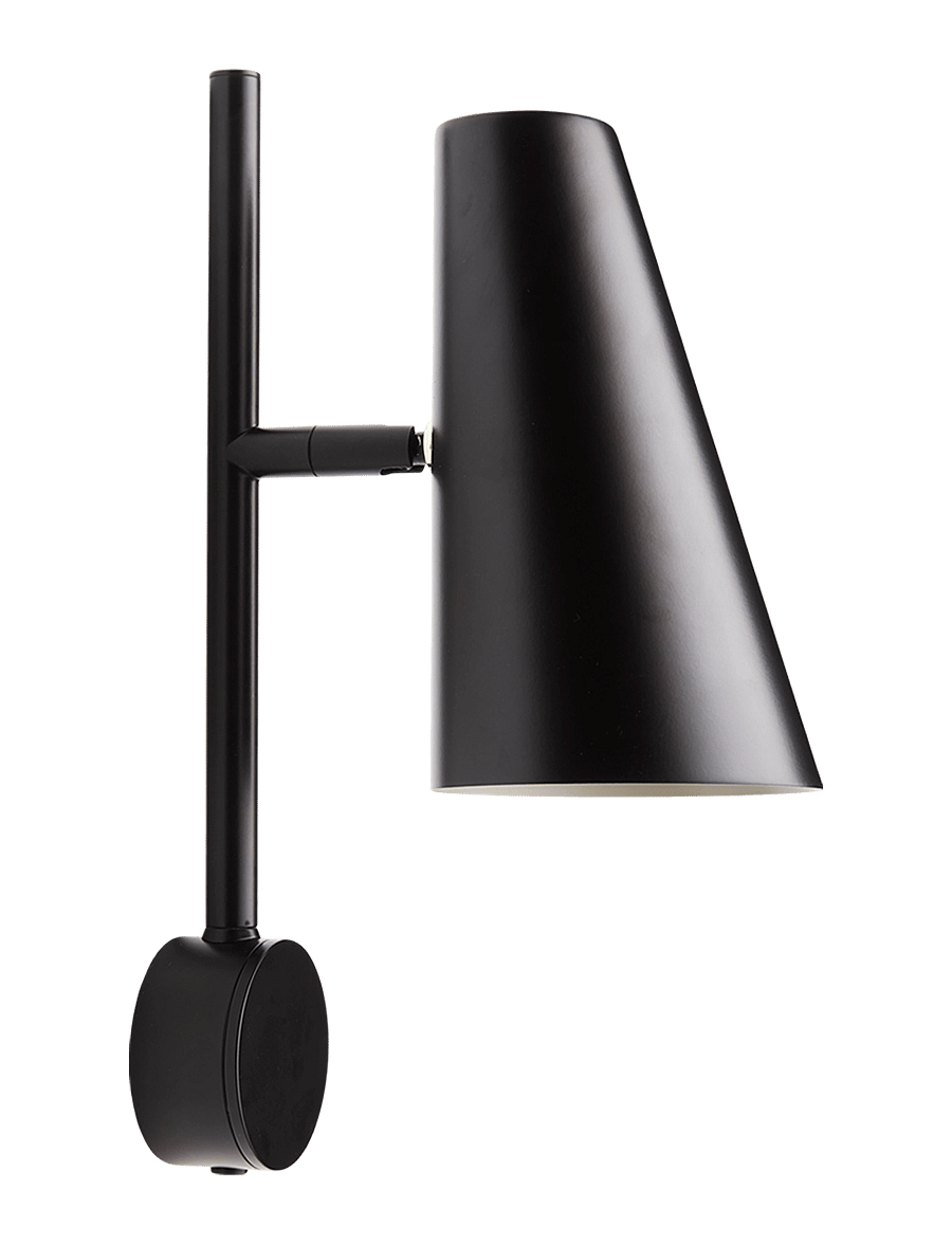 WOUD - Cono wall lamp - seinalambid - black painted metal - 0