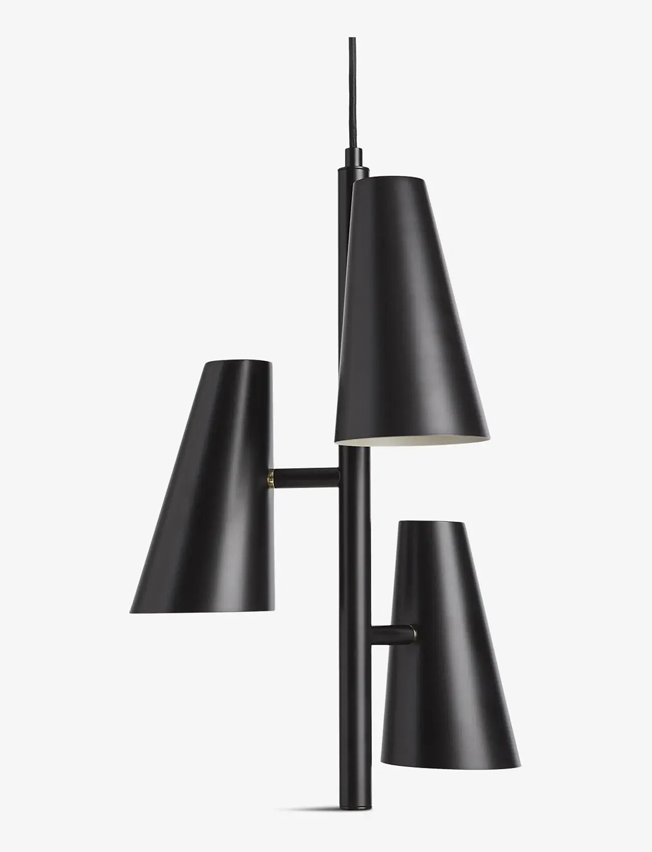 WOUD - Cono pendant w/ 3 shades - pendellampen - black painted metal - 0