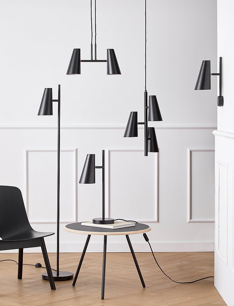 WOUD - Cono pendant w/ 3 shades - pendellampen - black painted metal - 3