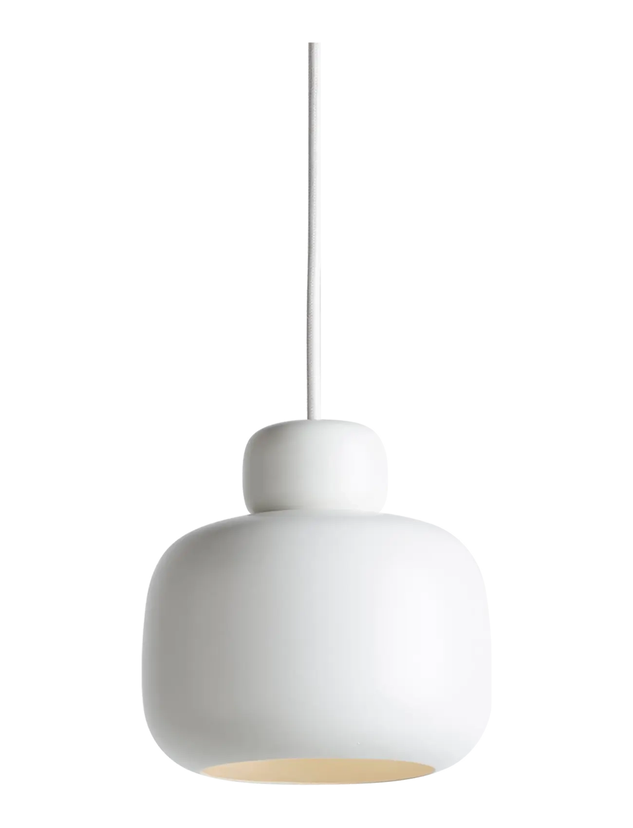 WOUD Stone pendant (Small) - Beleuchtung - WHITE PAINTED METAL / white