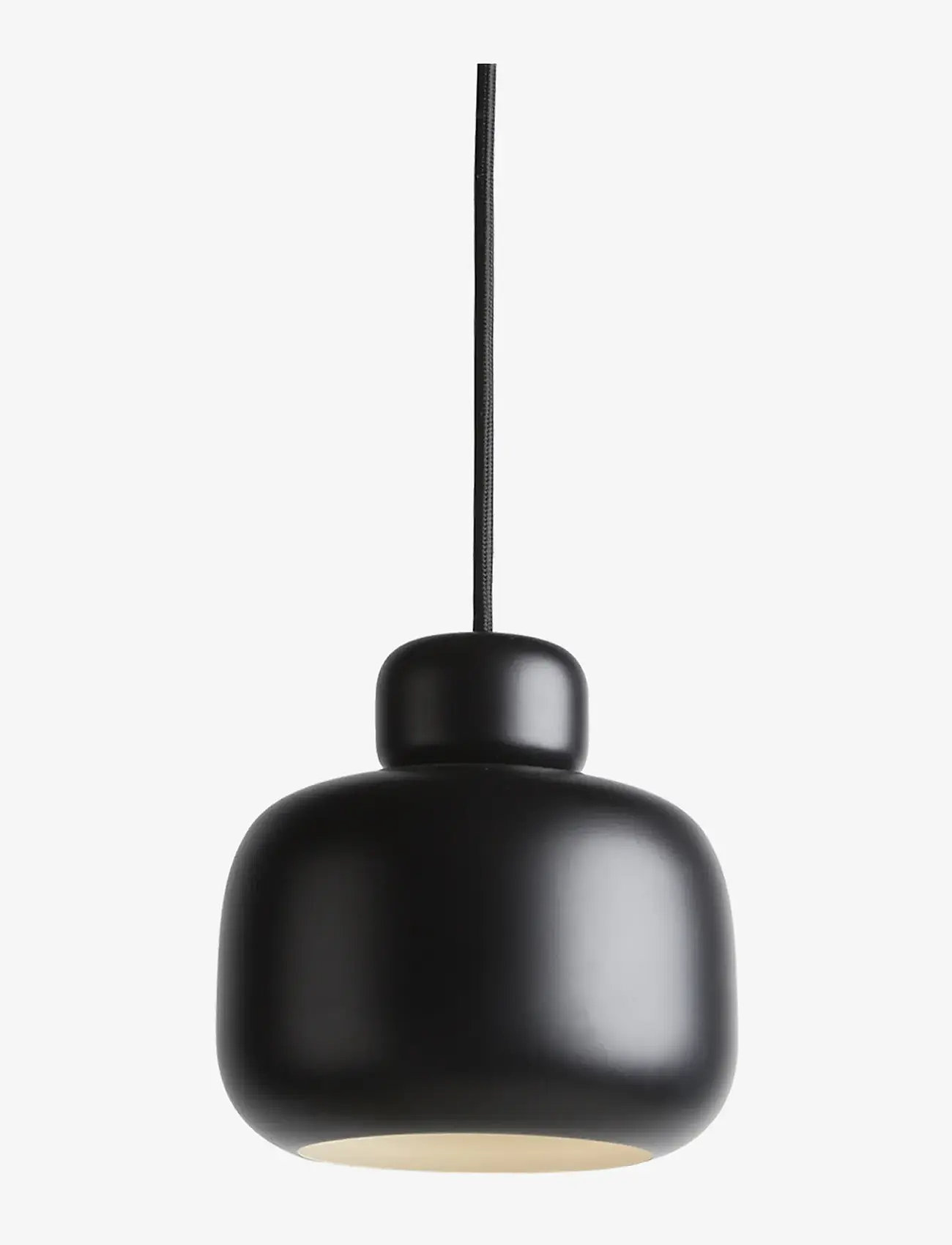 WOUD - Stone pendant (Small) - pendellampen - black painted metal - 1