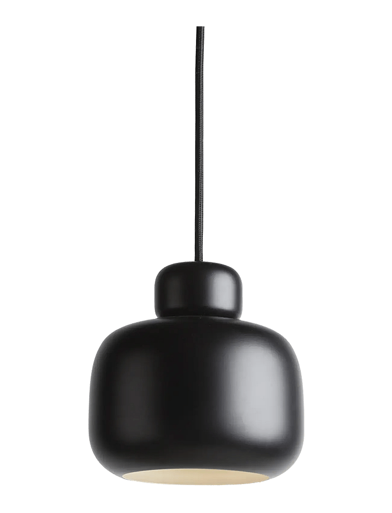 WOUD - Stone pendant (Small) - pendellampen - black painted metal - 1