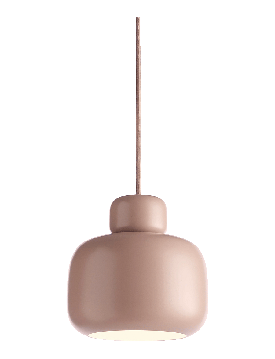 WOUD - Stone pendant (Small) - laevalgustid - dusty rose pantone 16-1219 - 0