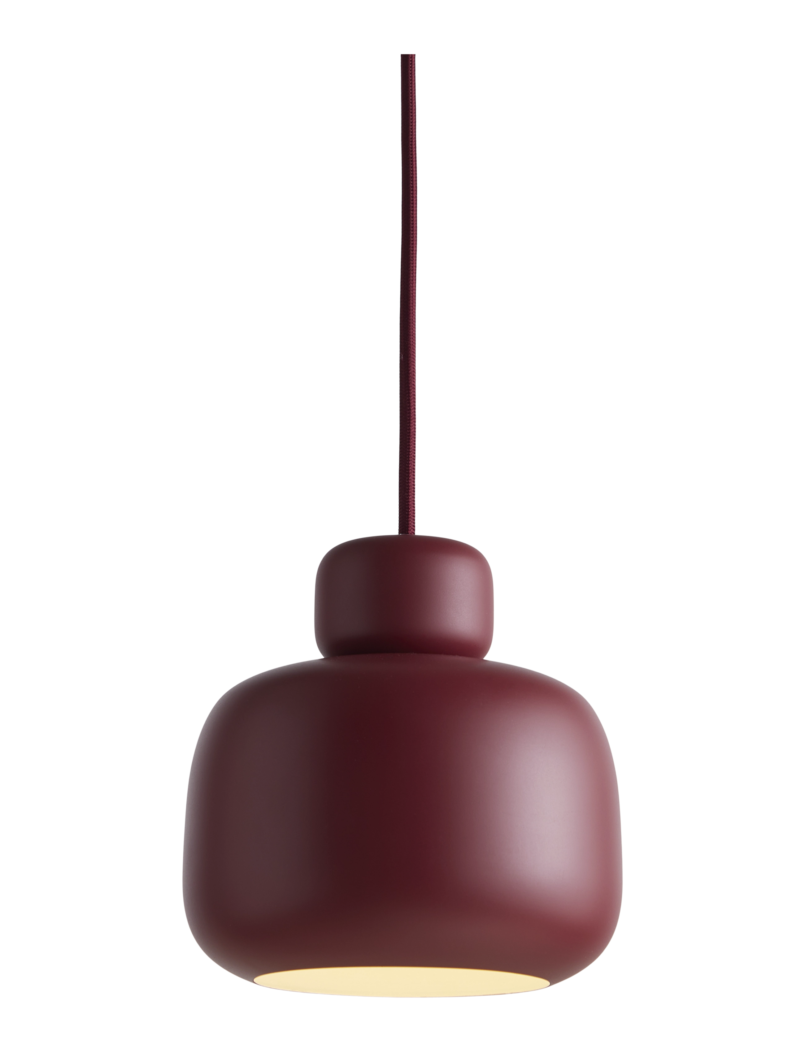 WOUD Stone pendant (Small) - Gifts - DEEP RED PAINTED METAL / burgundy