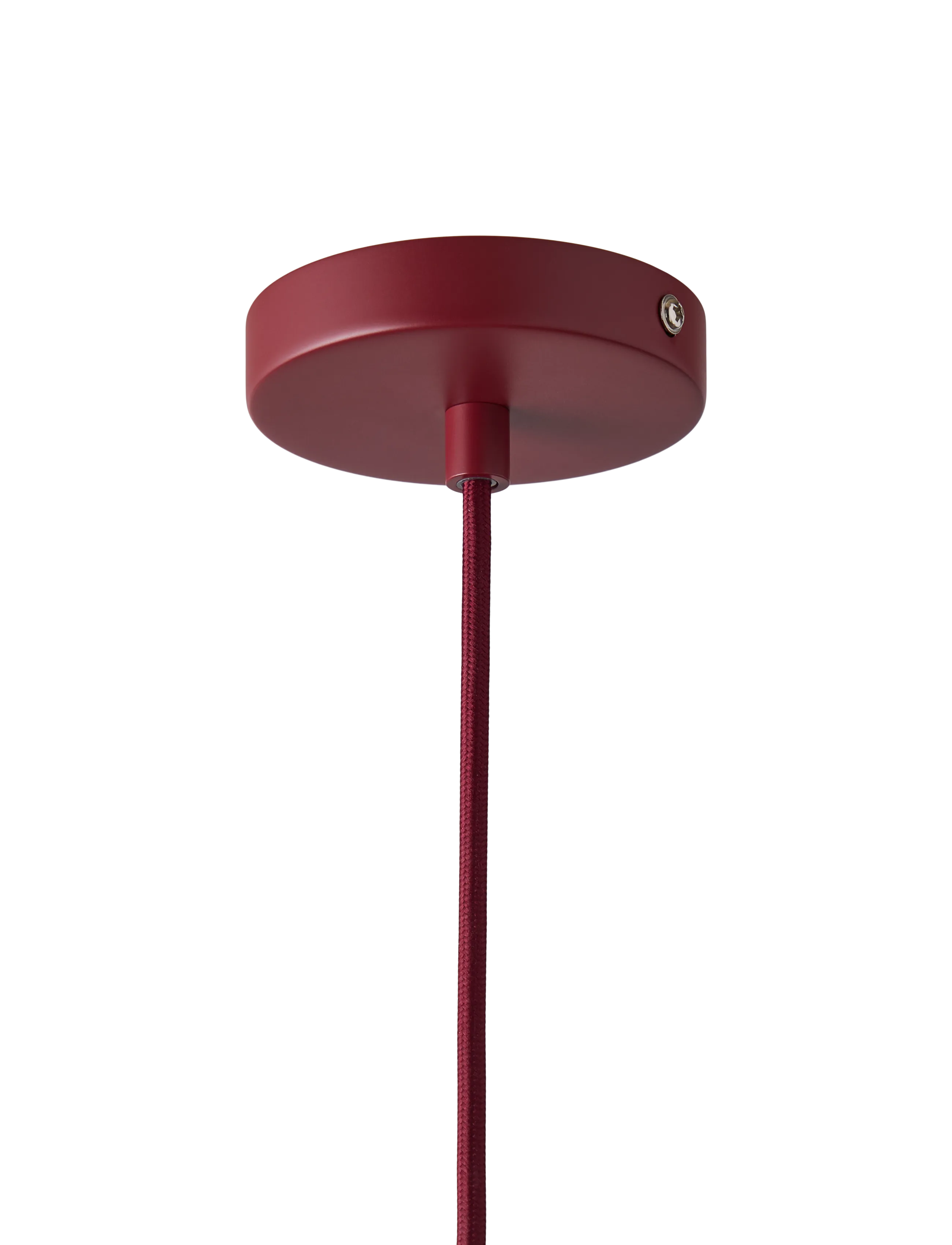WOUD - Stone pendant (Small) - deep red painted metal - 3