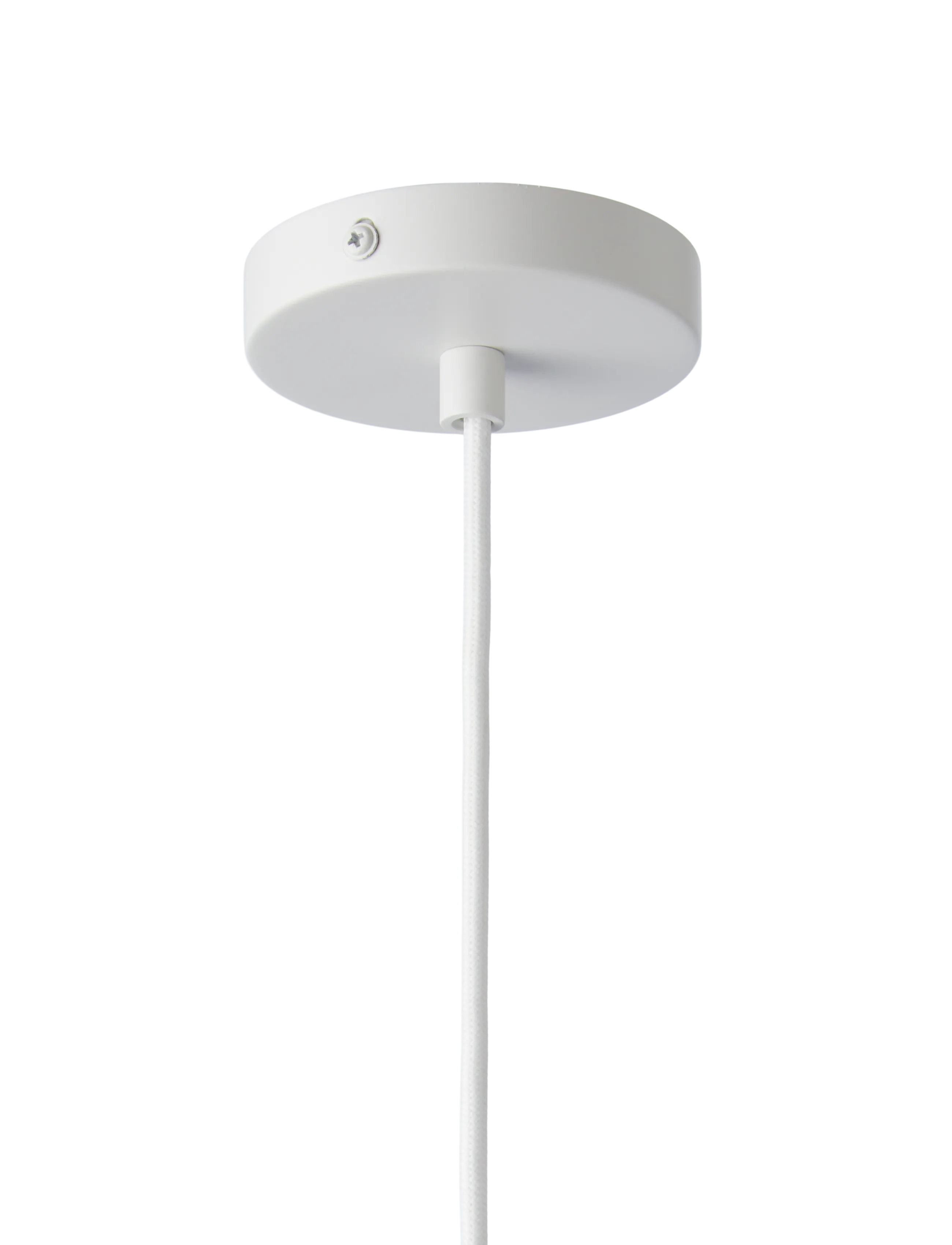 WOUD - Stone pendant (Large) - white painted metal - 1