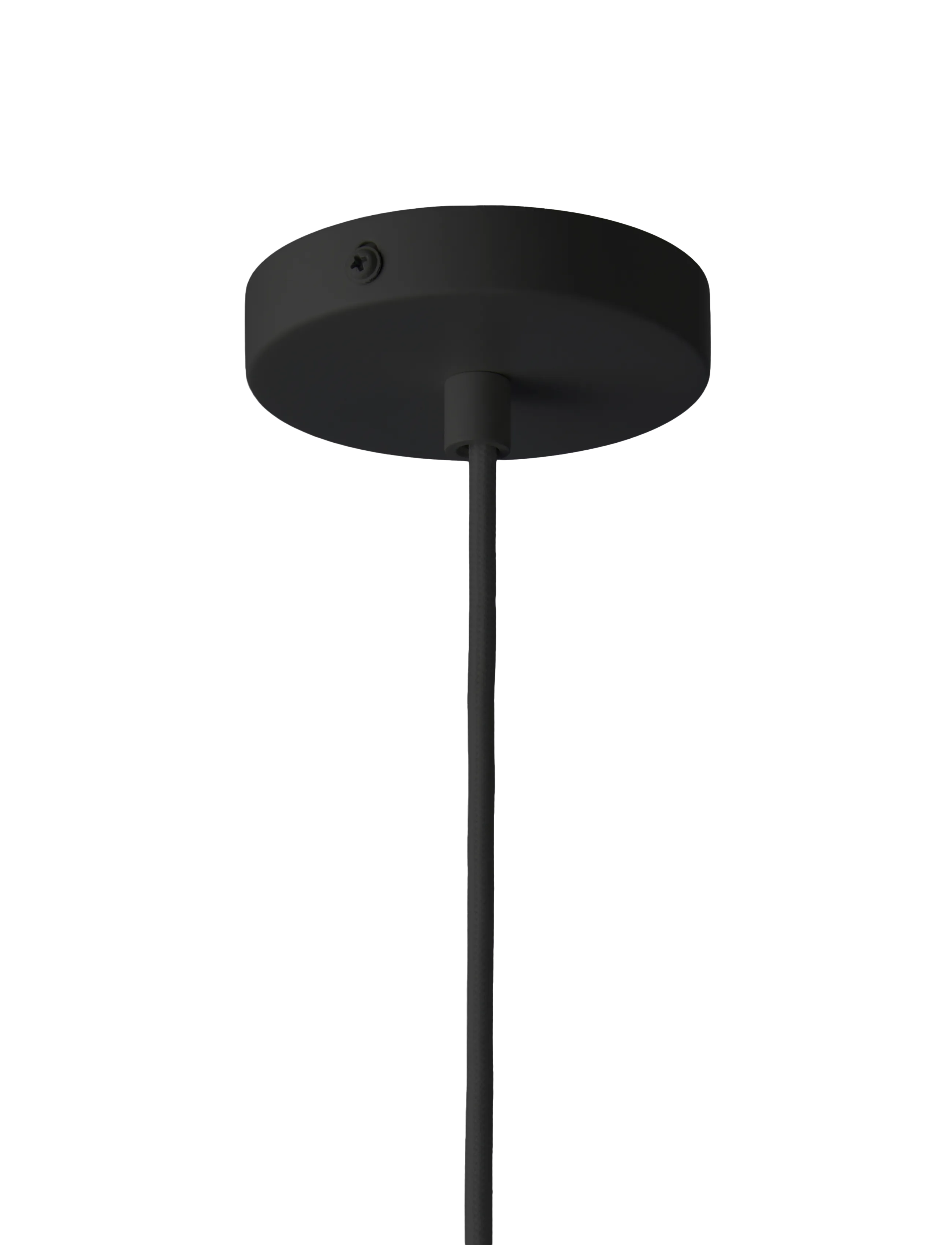 WOUD - Stone pendant (Large) - black painted metal - 2