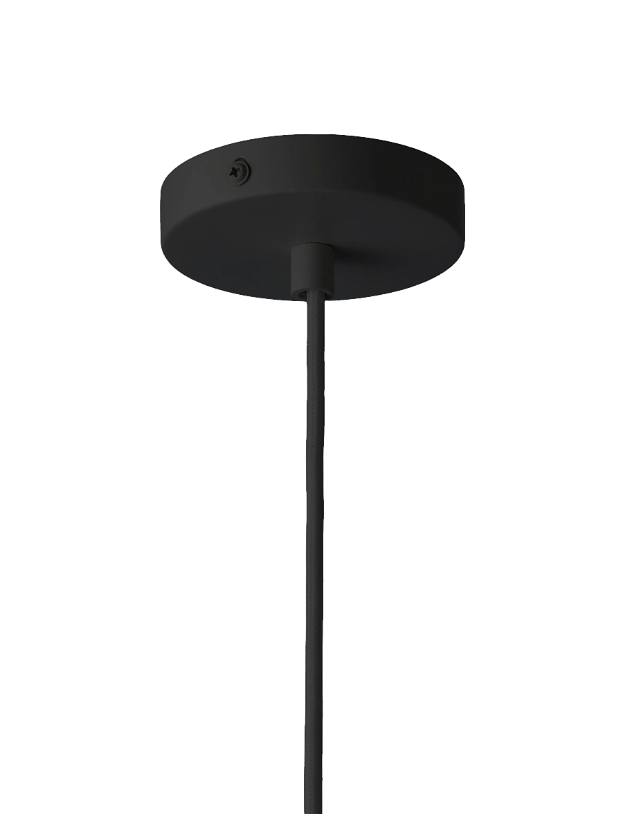 WOUD - Stone pendant (Large) - rippvalgustid - black painted metal - 2