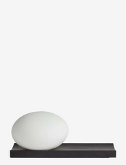 Dew table/wall lamp - WHITE OPAL GLASS SHADE - BLACK PAINTED ASH BASE