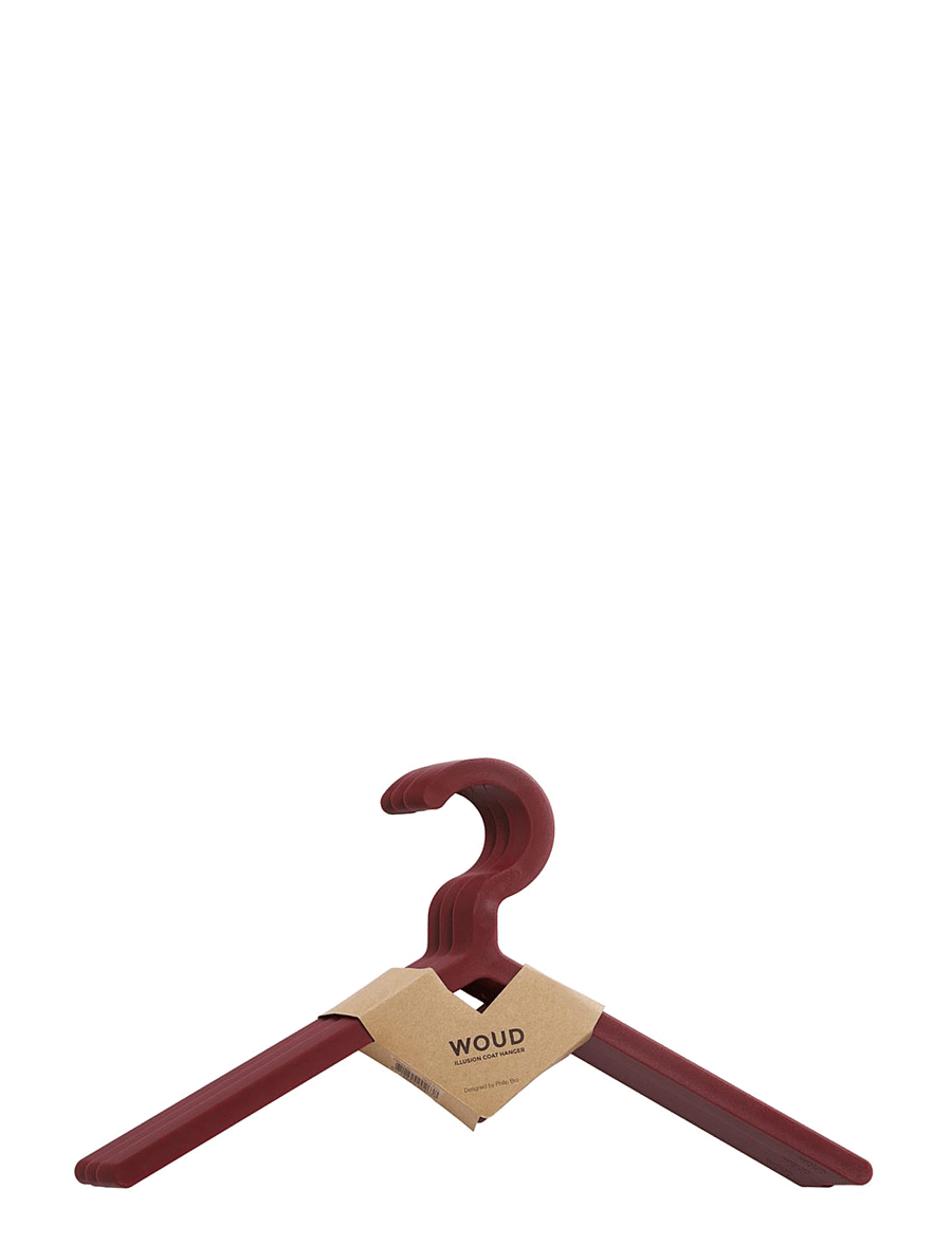 WOUD - Illusion hanger - riidepuud - deep red - 2