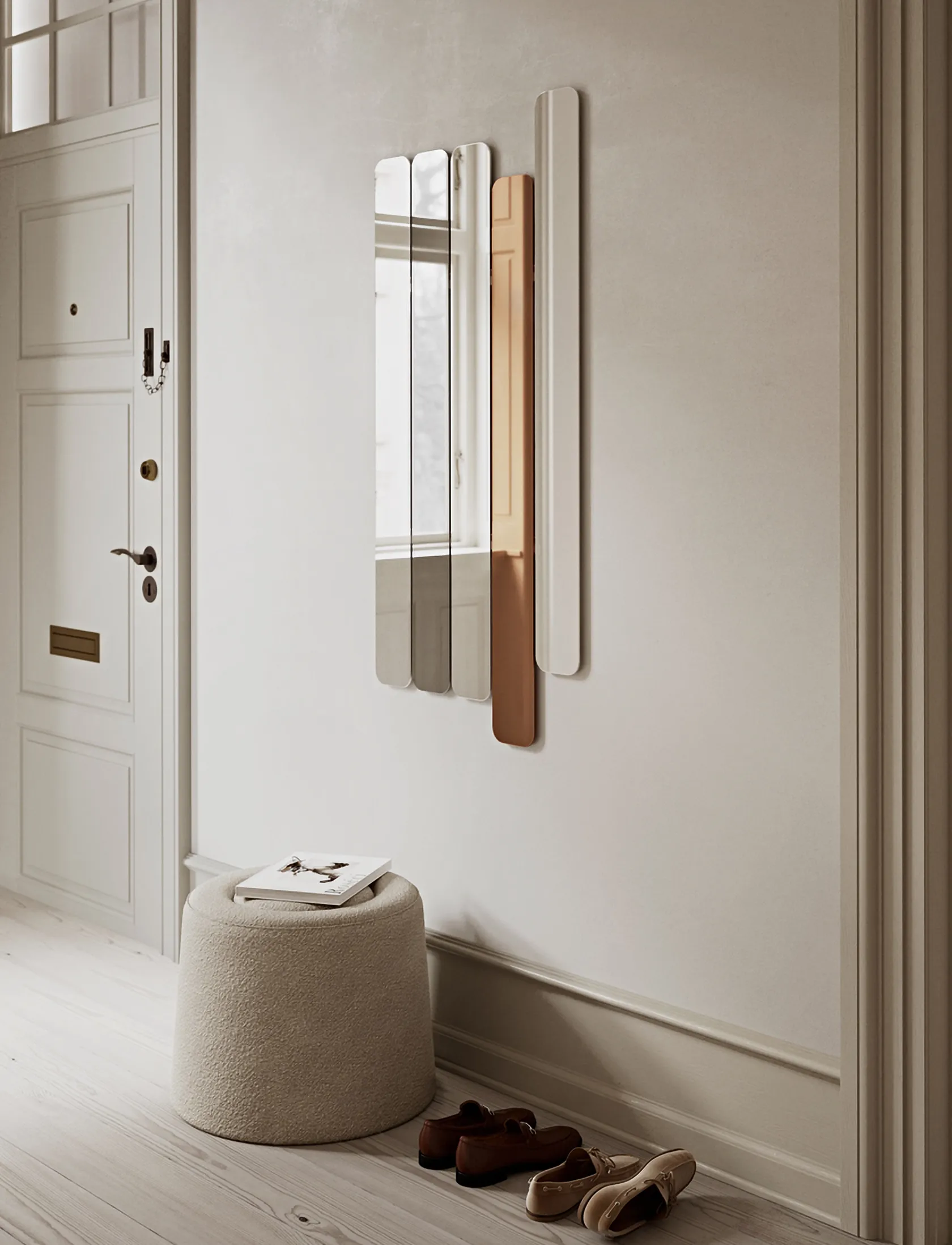 WOUD Logs Mirror (5 Mirrors), One Size, Silver, Spejle > Vægspejle, Unisex